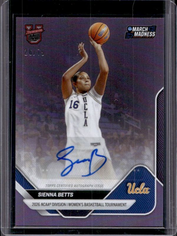 2025 Bowman U Now March Madness #22-A Autographs - Purple Foil /75