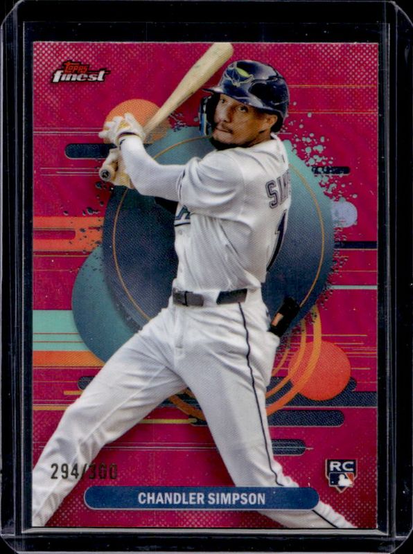 Chandler Simpson 2025 Topps Finest #177 Base Uncommon - Magenta Refractor /300 Rookie RAW