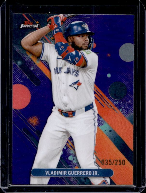 Ronald Acuna Jr. / Vladimir Guerrero Jr. 2025 Topps Finest #19 Base Common - Purple Refractor /250 RAW