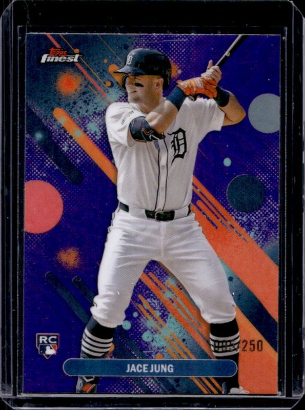 Jace Jung 2025 Topps Finest #29 Base Common - Purple Refractor /250 Rookie RAW
