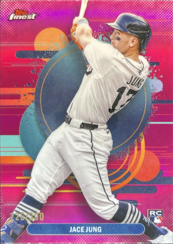 Jace Jung 2025 Topps Finest #191 Base Uncommon - Magenta Refractor /300 Rookie RAW