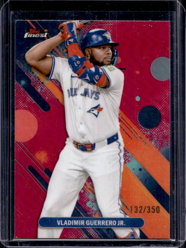 Ronald Acuna Jr. / Vladimir Guerrero Jr. 2025 Topps Finest #19 Base Common - Magenta Refractor /350 RAW