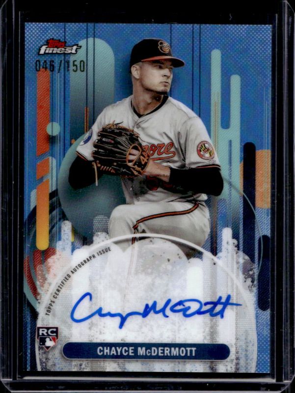 Chayce McDermott 2025 Topps Finest #FA-CMC Finest Autographs - Sky Blue Refractor /150 Rookie RAW