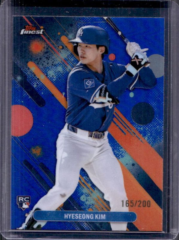 Hyeseong Kim 2025 Topps Finest #27 Base Common - Blue Refractor /200 Rookie RAW
