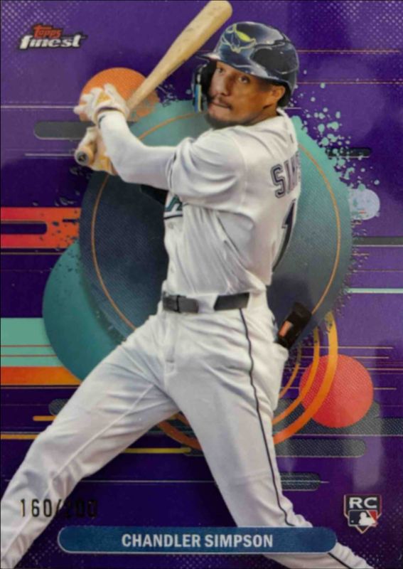 Chandler Simpson 2025 Topps Finest #177 Base Uncommon - Purple Refractor /200 Rookie RAW