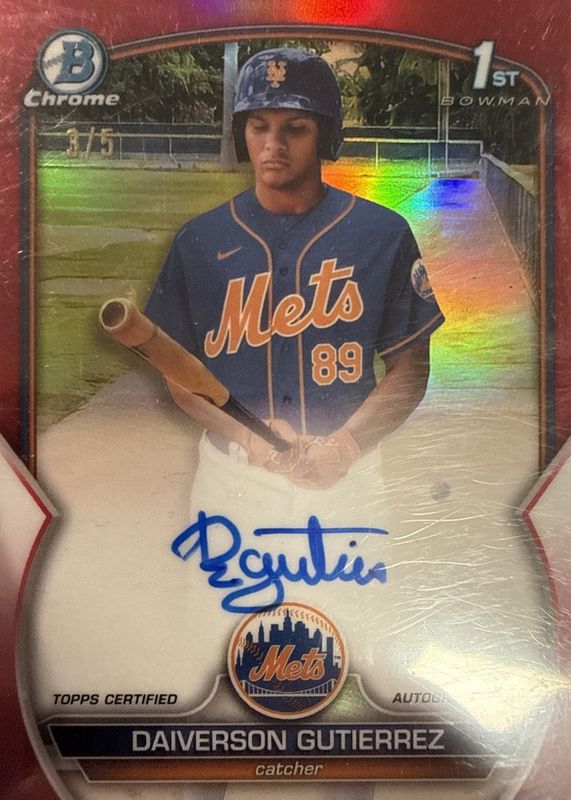 2023 Bowman Chrome #CPA-DG Prospect Auto - Red Refractor /5 (1st)