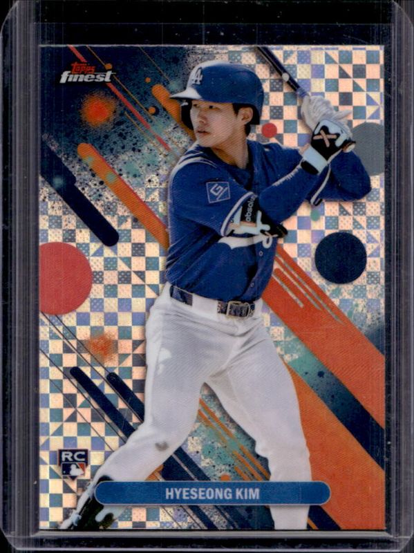 Hyeseong Kim 2025 Topps Finest #27 Base Common - X-Fractor Rookie RAW