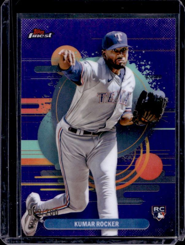 Kumar Rocker 2025 Topps Finest #121 Base Uncommon - Purple Refractor /200 Rookie RAW