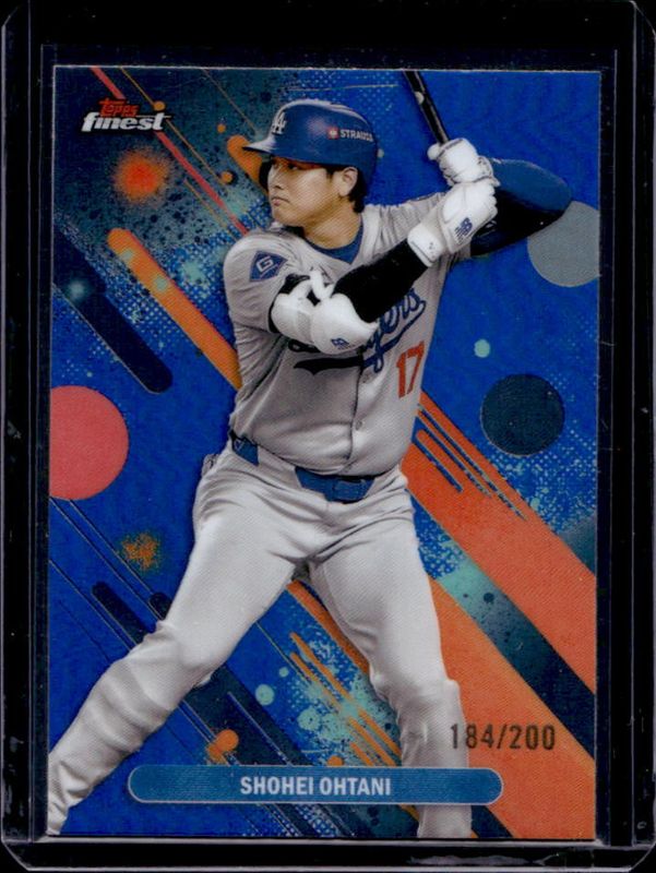 Shohei Ohtani 2025 Topps Finest #16 Base Common - Blue Refractor