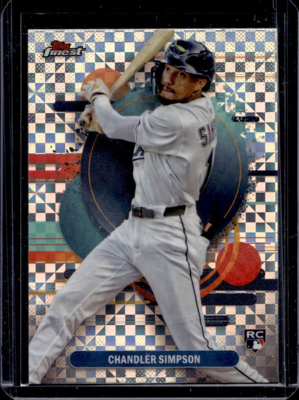 Chandler Simpson 2025 Topps Finest #177 Base Uncommon - X-Fractor Rookie RAW