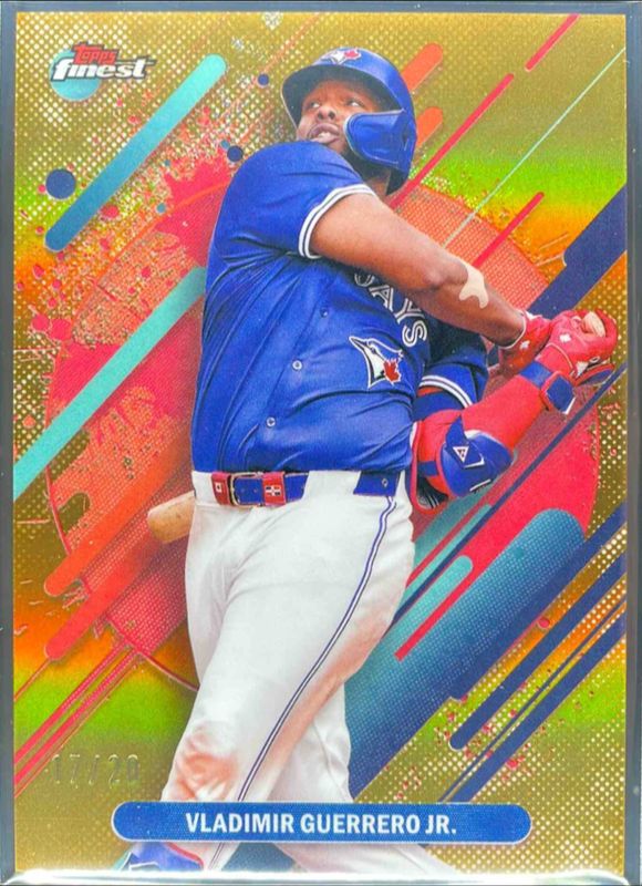 Ronald Acuna Jr. / Vladimir Guerrero Jr. 2025 Topps Finest #235 Base Rare - Gold Refractor /20 RAW