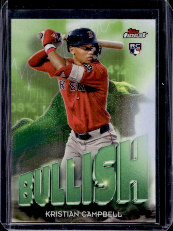 Kristian Campbell 2025 Topps Finest #B-22 Bullish Rookie RAW