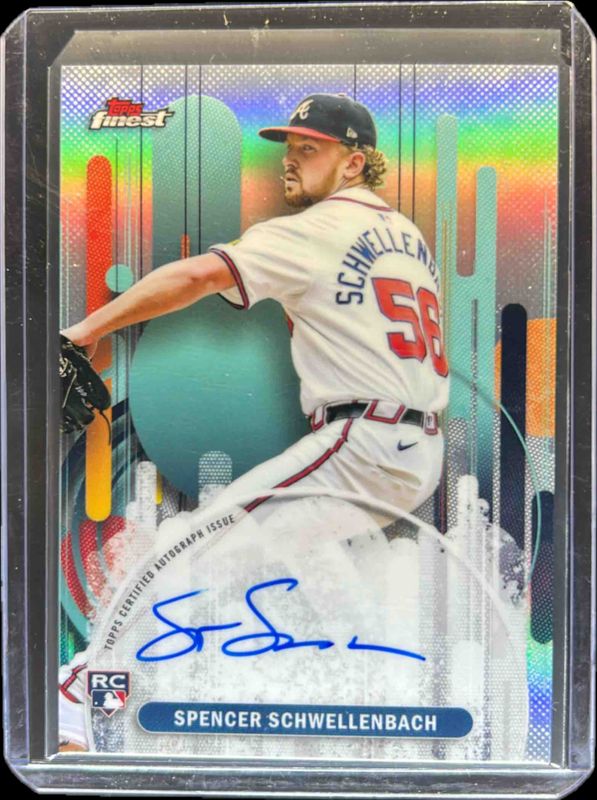 Spencer Schwellenbach 2025 Topps Finest #FA-SSC Finest Autographs - Refractor Rookie RAW