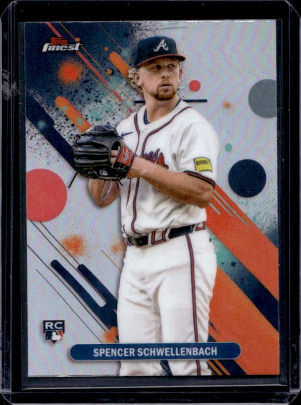 Spencer Schwellenbach 2025 Topps Finest #43 Base Common - Refractor Rookie RAW