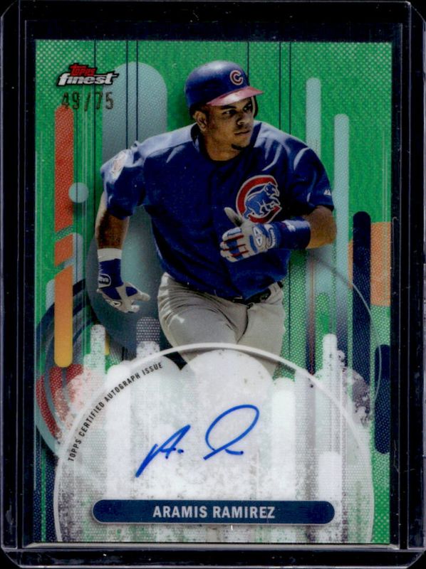 Aramis Ramirez 2025 Topps Finest #FA-ARA Finest Autographs - Green Refractor /75 RAW