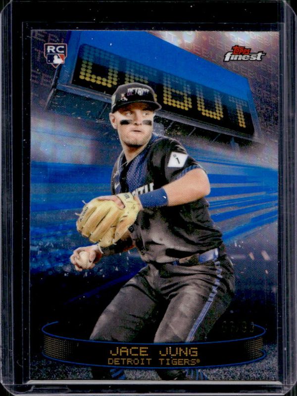 Jace Jung 2025 Topps Finest #D-5 Debut - Blue Refractor /99 Rookie RAW