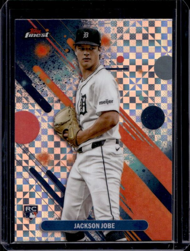 Jackson Jobe 2025 Topps Finest #35 Base Common - X-Fractor Rookie RAW