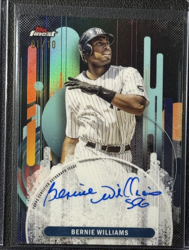 Bernie Williams 2025 Topps Finest #FA-BWI Finest Autographs - Black Refractor /10 RAW