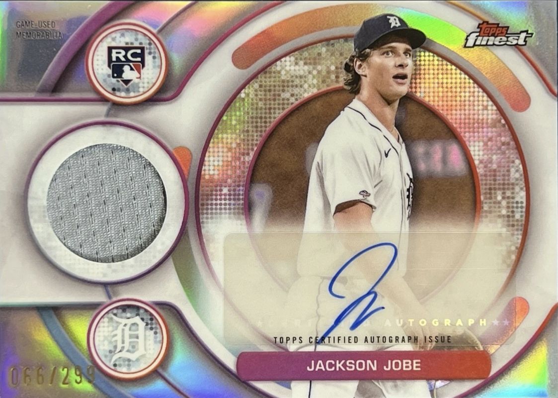 Jackson Jobe 2025 Topps Finest #RAJR-JJ Rookie Autographs Relic /299 RAW
