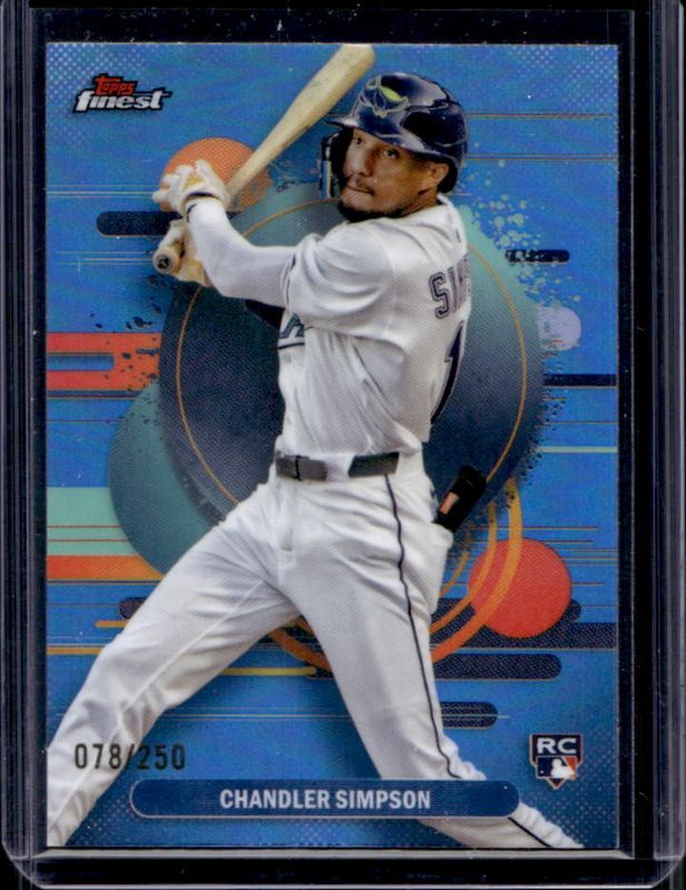 Chandler Simpson 2025 Topps Finest #177 Base Uncommon - Sky Blue Refractor /250 Rookie RAW