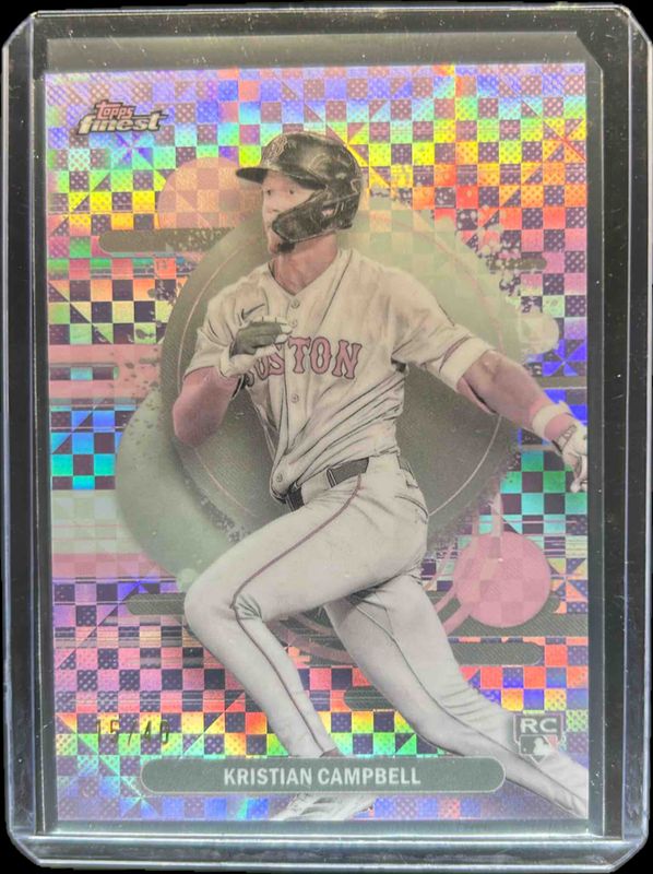 Kristian Campbell 2025 Topps Finest #181 Base Uncommon - Pearl X-Fractor /40 Rookie RAW