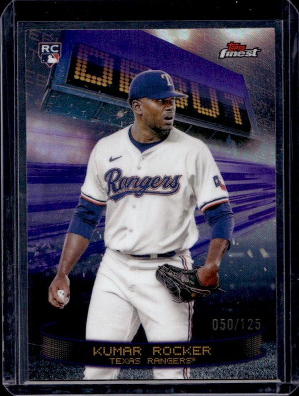 Kumar Rocker 2025 Topps Finest #D-19 Debut - Purple Refractor /125 Rookie RAW