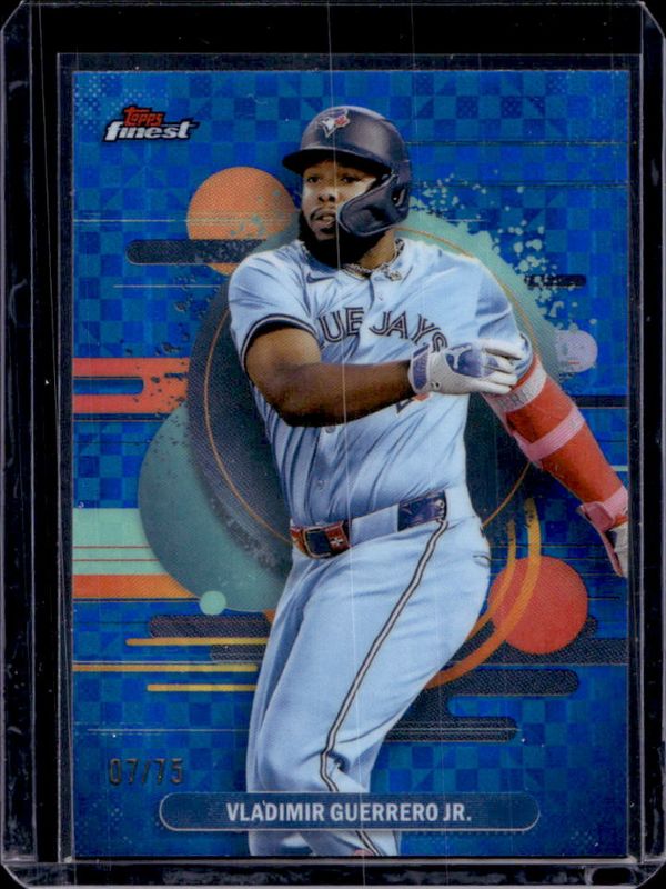 Ronald Acuna Jr. / Vladimir Guerrero Jr. 2025 Topps Finest #106 Base Uncommon - Blue X-Fractor /75 RAW