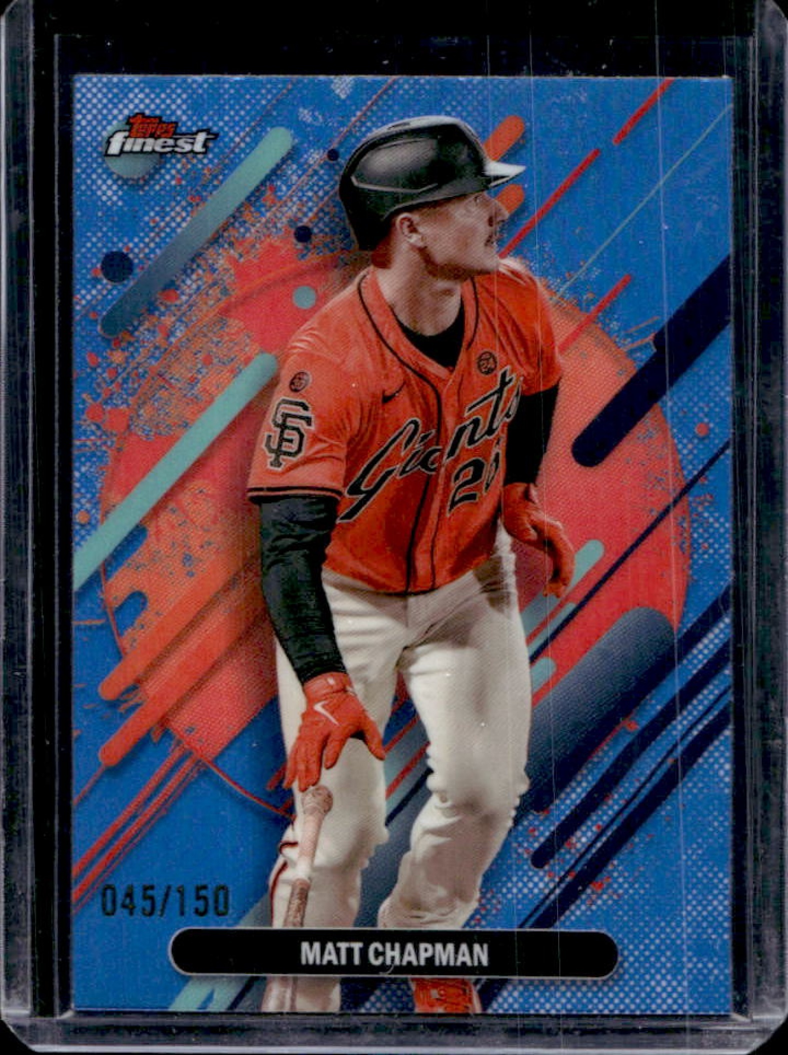 Matt Chapman 2025 Topps Finest #263 Base Rare - Sky Blue Refractor 