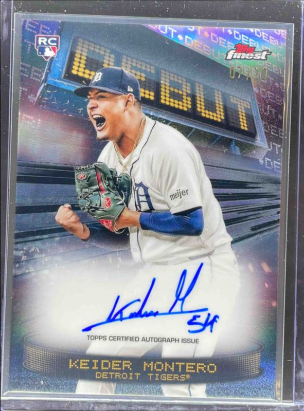Keider Montero 2025 Topps Finest #DAV-KM Debut Autographs - Black Refractor /10 Rookie RAW