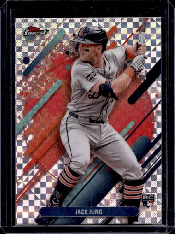 Jace Jung 2025 Topps Finest #243 Base Rare - X-Fractor Rookie RAW