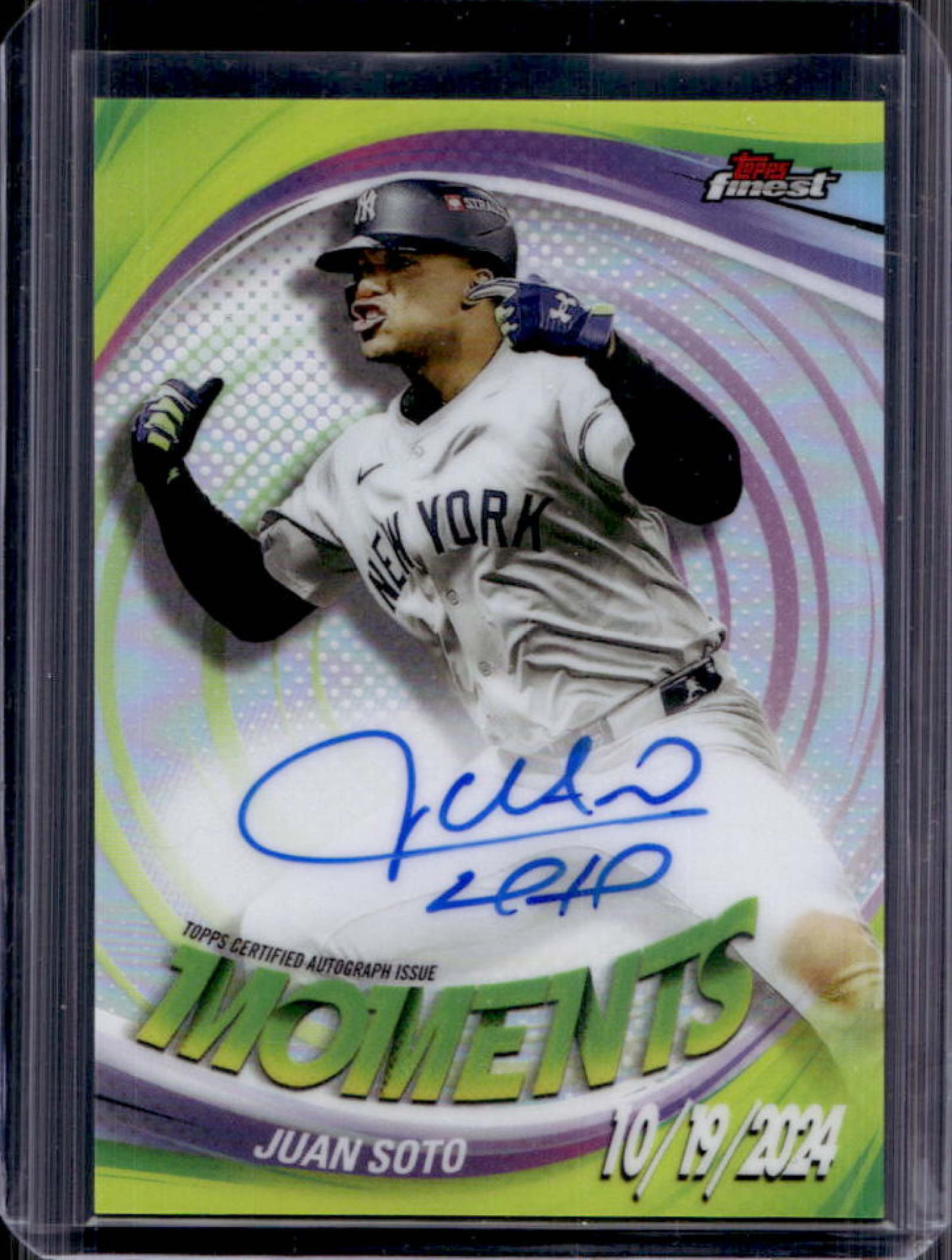 Juan Soto 2025 Topps Finest #FMA-JS Finest Moments Autographs 
