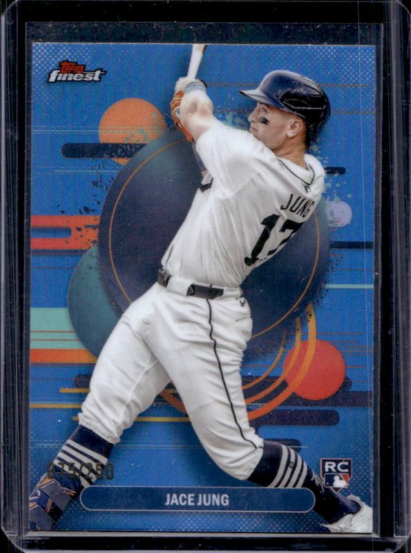 Jace Jung 2025 Topps Finest #191 Base Uncommon - Sky Blue Refractor /250 Rookie RAW
