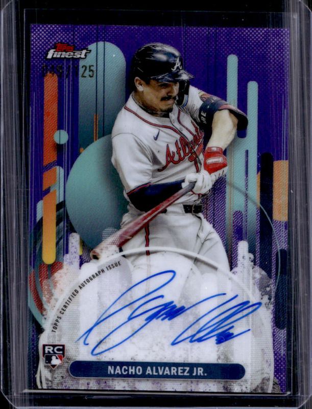 Nacho Alvarez Jr. 2025 Topps Finest #FA-NA Finest Autographs - Purple Refractor /125 Rookie RAW