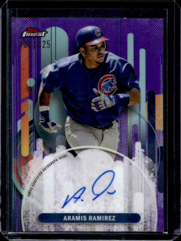 Aramis Ramirez 2025 Topps Finest #FA-ARA Finest Autographs - Purple Refractor /125 RAW