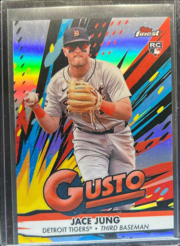 Jace Jung 2025 Topps Finest #G-29 Gusto Rookie RAW