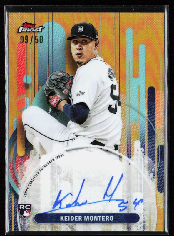Keider Montero 2025 Topps Finest #FA-KMO Finest Autographs - Gold Refractor /50 Rookie RAW