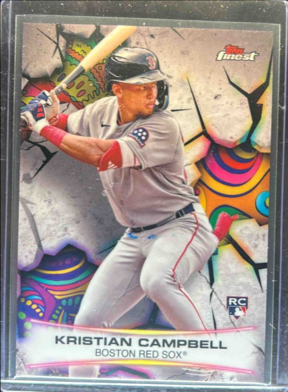 Kristian Campbell 2025 Topps Finest #S-8 Smashing Through Rookie RAW