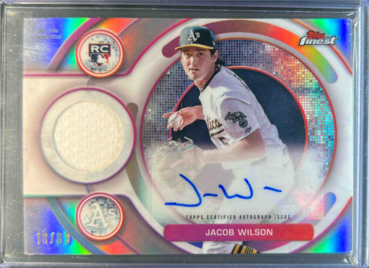 Jacob Wilson 2025 Topps Finest #RAJR-JWI Rookie Autographs Relic /299 ...
