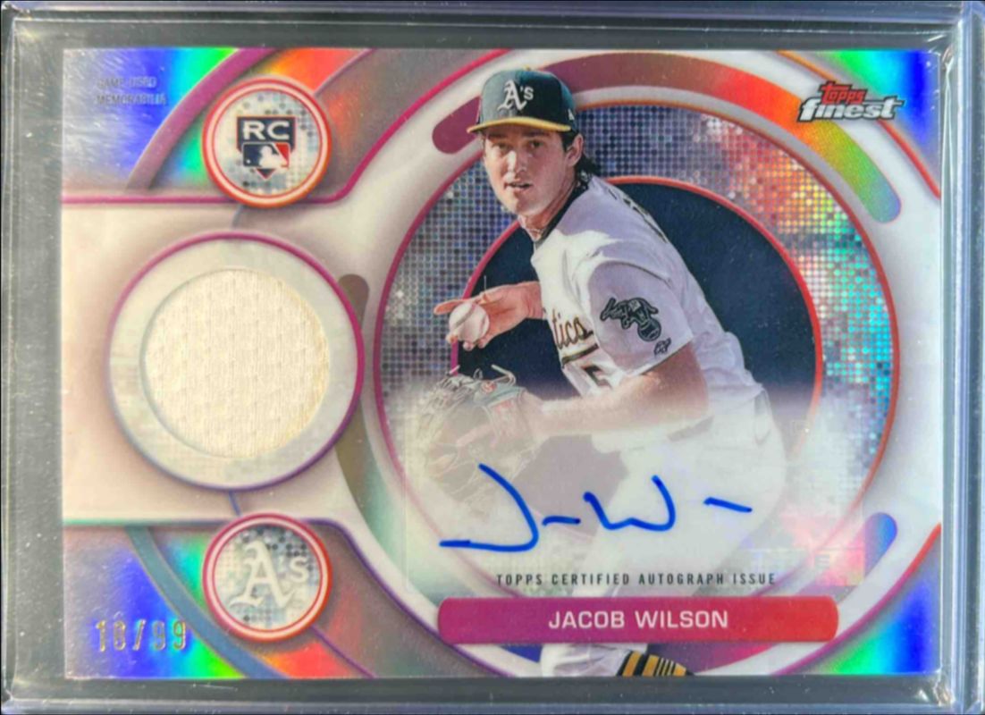 Jacob Wilson 2025 Topps Finest #RAJR-JWI Rookie Autographs Relic /299 RAW