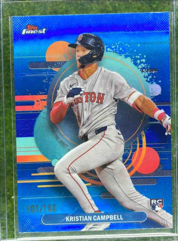 Kristian Campbell 2025 Topps Finest #181 Base Uncommon - Blue Refractor /150 Rookie RAW