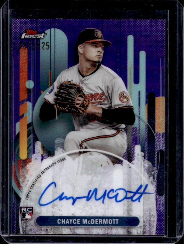 Chayce McDermott 2025 Topps Finest #FA-CMC Finest Autographs - Purple Refractor /125 Rookie RAW