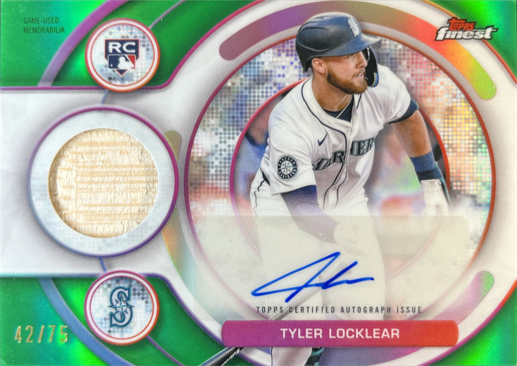 Tyler Locklear 2025 Topps Finest #RAJR-TL Rookie Autographs Relic ...