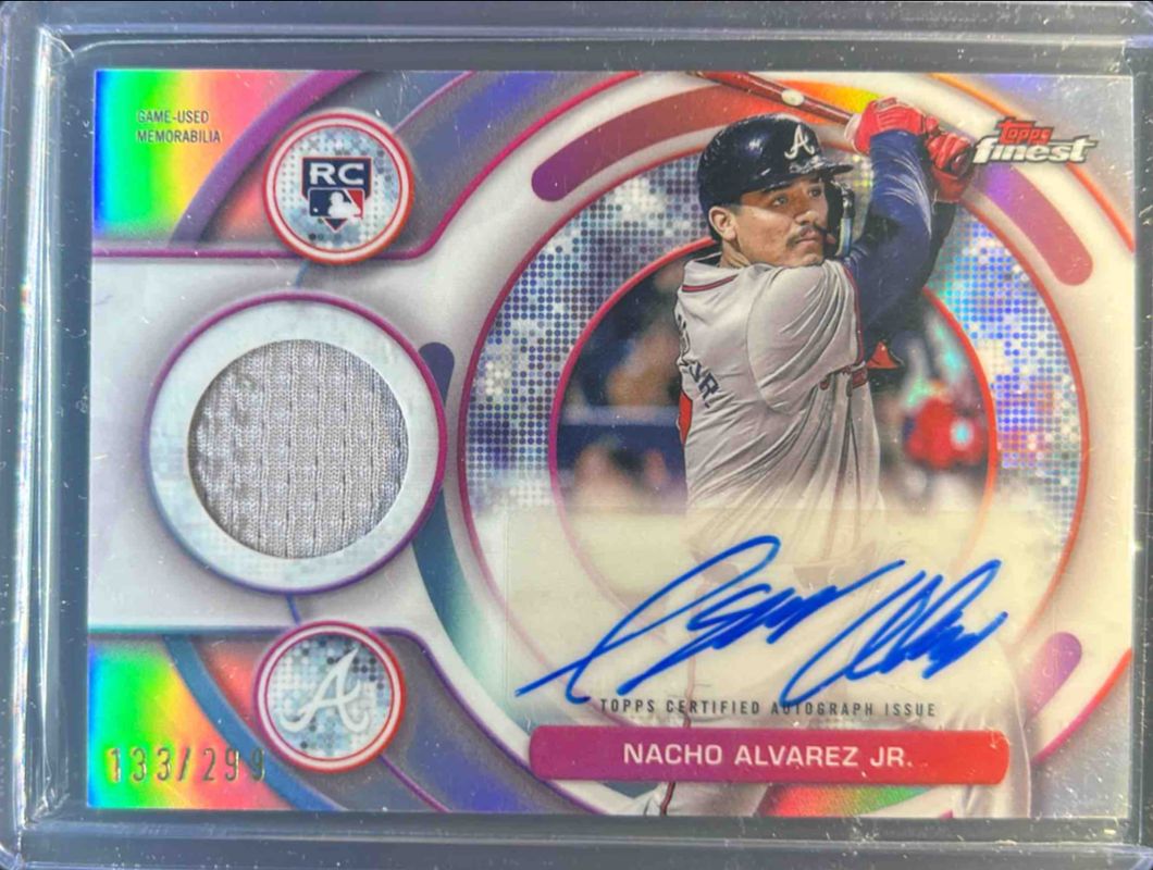 Nacho Alvarez Jr. 2025 Topps Finest #RAJR-NA Rookie Autographs Relic /299 RAW