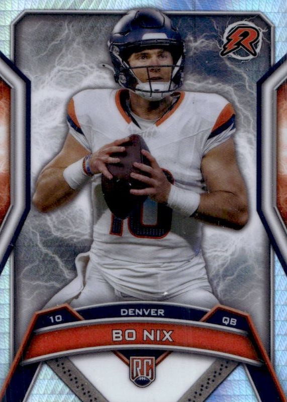 Bo Nix 2024 Topps Resurgence #125 Prism Refractor Rookie RAW