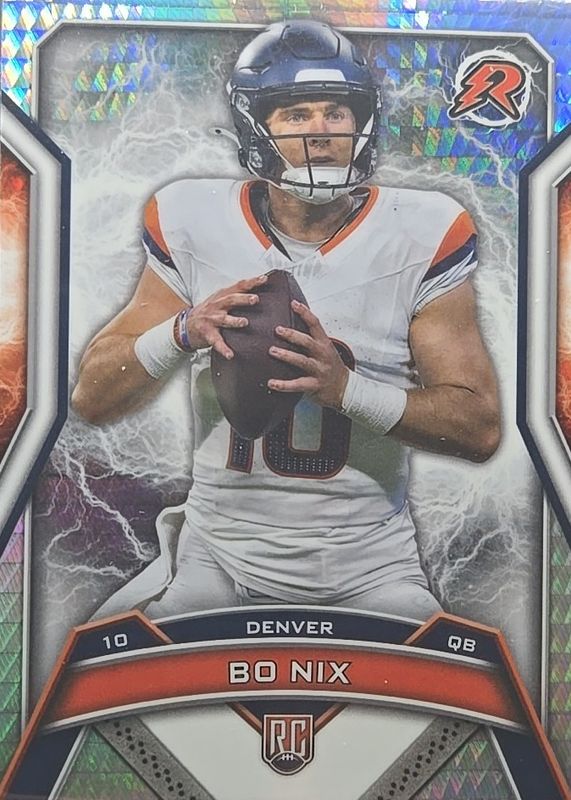 Bo Nix 2024 Topps Resurgence #125 Silver Static Refractor Rookie RAW