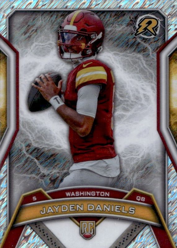 Jayden Daniels 2024 Topps Resurgence #196 Silver Static Refractor Rookie RAW
