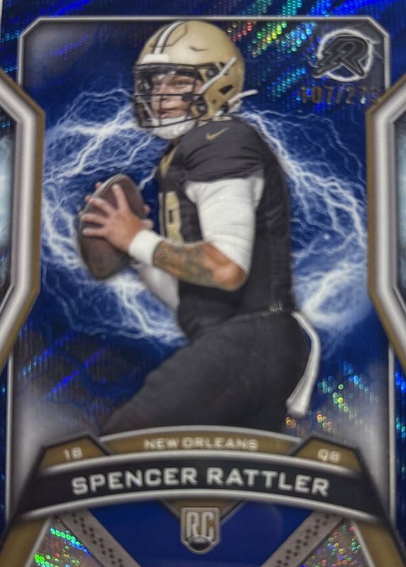 Spencer Rattler 2024 Topps Resurgence #166 Navy Surge Refractor /275 Rookie RAW