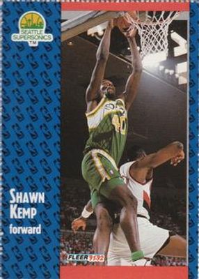 1991 Fleer Seattle SuperSonics Team Sheet SGA #192 Base