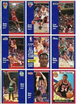 1991 Fleer Wheaties #8 9 card Collector Sheets