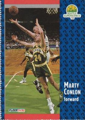 1991 Fleer Seattle SuperSonics Team Sheet SGA #359 Base
